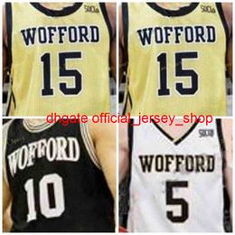 College NCAA Wofford Terriers Basketball Jersey 5 Storm Murphy 10 Nathan Hoover 11 Ryan rson 12 Alex Michael Custom Stitched