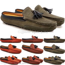 Spring Summer New Fashion British style Mens Canvas Casual Pea Shoes slippers Man Hundred Leisure Student Men Lazy Drive Overshoes Comfortable Breathable 38-47 1029