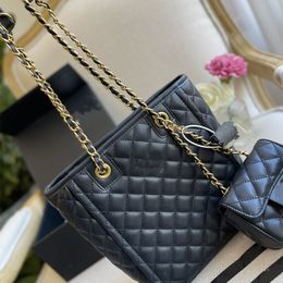 Chanells Big Handbag High Quality Fashion CC Name Designer Bag Channelbags 2 in 1 Coin Purse Black Leather Ladies Luxury Shoulder Messenger Bag Wallet Handbags Women