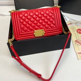 Ladys Designer Handbag high-quality hasp Bags high-capacity Shoulder cross Bag Purses and fashion Solid Colour Chain type Handbags with box