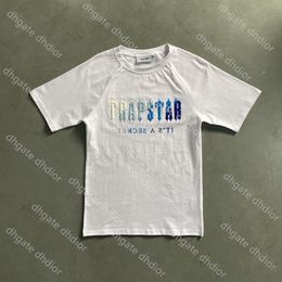 2022 Trapstar summer sports suits short Trapstars t shirt 2.0 chenille decoding sportswear men chor set-ice taste high quality letter embroidery