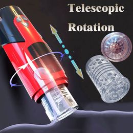 7 Modes Automatic Telescopic Rotation Male Masturbator Silicone Real Vagina Adult Electric Climax sexy Toys For Men