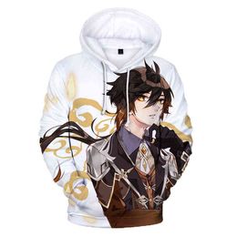 Print 3D Genshin Impact Hoodies Men Women's Hoodies Plus Size Hooded Genshin Impact Sweatshirt Kids Clothing Harajuku Oversized Y220713