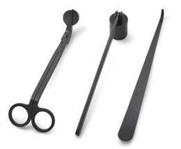 Party Favours 3 in 1 Candle Accessory Set Black Silver Golden Candles Snuffer Wick Trimmer & Dipper for Candle Lovers SN4503