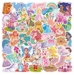 body lines Australia - 50Pcs Prince Princess Castle Animal Mix Stickers Pack Cute Cartoons For Luggage Pencil Case Skateboard Laptop Kids Toys Decals