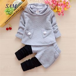 born baby girls spring autumn clothing sets toddler hoodiespants sports suits for bebe girls infant casual clothes sets LJ201221