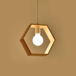 Pendant Lamps Modern Minimalist Geometric Dining Room Chandelier Nordic Living Balcony Solid Wood Cafe Bar Clothing Store ChandelierPendant