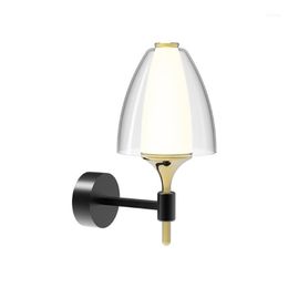 -Moderne LED Minimalistische Wandlampen Persönlichkeit Kreative Einzelne Kopflicht Nachttischlampe TV-Kabinett Net Red Lighting1