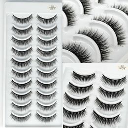 False Eyelashes 1/10 Pairs Real Mink 3D Natural Lashes Soft Eyelash Extension Makeup Kit CiliosFalse