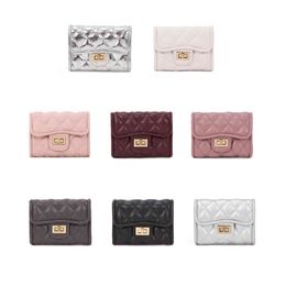 Bag Female New Change Bag Fashion Multi Card Bag Small Xiangfeng Lingge Wallet 220426
