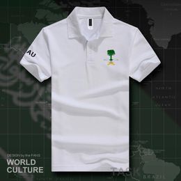 Men's Polos Saudi Arabia Arabian SA SAU Shirts Men Short Sleeve White Brands Printed For Country 2022 Cotton Nation Team Flag 20Men's Men'sM