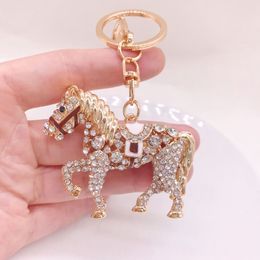 Horse Keychain for Women Purse Charms for Handbags Party Favor Crystal Pendant with Key Ring 1222409