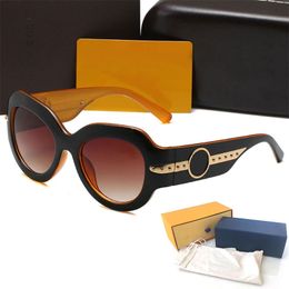 Top Quality Womans Sunglasses Fashion Mens Sun glasses UV Protection men Designer eyeglass Gradient Metal hinge Luxury women spectacles with Original cases box
