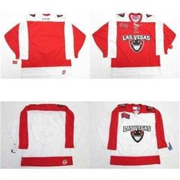 MThr Mens Womens Kids ECHL Las Vegas Wranglers Stitched Customised Any Name And Number Jersey Cheap Red White Hockey Jerseys Goalit Cut