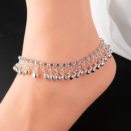 Anklets YEYULIN 2022 Fashion Silver Colour Ethnic Tassel Bell For Women Girl Beach Foot Bracelet Anklet India Jewellery Accessories Marc22
