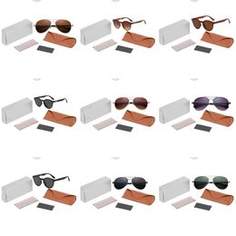 Fashion Sunglasses Eyewear Sun Glasses Designer Mens Womens Brown Cases Black Metal Frame Dark 50mm Lenses