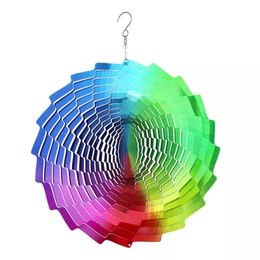 10inch Aluminium Sublimation Wind Spinner Garden Decorations Double Sided Printing Blank Heat Press Wind Chimes