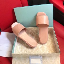 Designer Slides Slippers 2022 Fashion Women Leather Sandals Stylish Letter Printing Sandal Lady Elegant Slipper