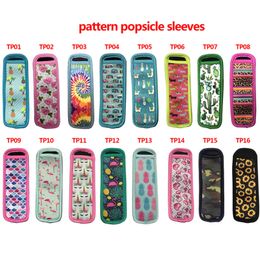 Household Sundries Border Popsicle set Printed ice bag cold protection set pattern popsicles sleeves