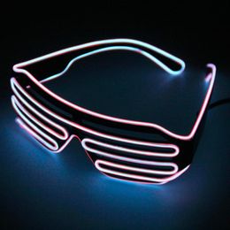 Party Decoration Glasses Neon EL Wire LED Sunglasses Light Up Rave Costume DJ Eyewear For Birthday DecorParty DecorationParty