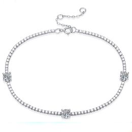 3mm-5mm GAR Moissanite Bracelet Tennis Chain 925 Sterling Silver For Mens/Women Hip Hop Jewelry