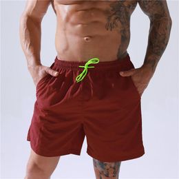 Men's Shorts Customised Logo Multi- Colours Solid Plain Men Swim Trunks Quick Dry Outdoor Track Board ShortsMen's