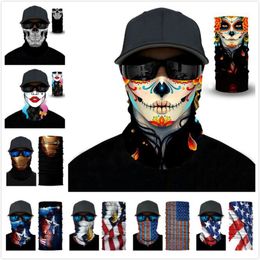 Other Home Textile Outdoor riding multi-function mask scarf skull clown magic headscarf breathable sunscreen super sweat WJ00010