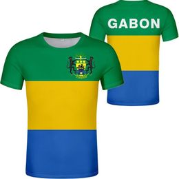 GABON Tshirt Free Custom Name Number Gab T shirt P o Clothes Print Tshirts Nation Diy Respirant 3D 4XL 5XL Big Size 6XL 220704