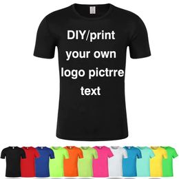 Personalized T shirt Customization Ice Silk Quick Drying Men s Comfortable Casual Sports Short Sleeve 220712gx