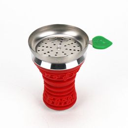 Arab Hookah Bowl Silicone Musical Note Shisha Tobacco Bowl with Stainless Charcoal Holder Narguile Sheesha Chicha Accessories