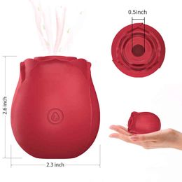 Full Body Massager Sex toy toys masager Rose Shape Vagina Sucking Vibrator Intimate Good Nipple Sucker Oral Licking Clitoris Stimulation Powerful Toys for Women