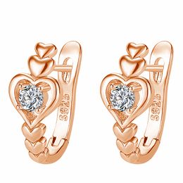 Cubic Zirconia Stone Hoop Earrings For Women and Girls Gold Silver Earring Fashion Party Jewelry Crystals Earrings