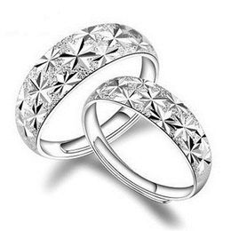 Fashion Open Gypsophila Rings Couple Rings Classic Gypsophila Style Adjustable Open Copper Couple Rings Seal Jewellery For Wedding