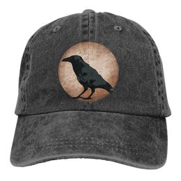 Berets Crow And Lace Moon Raven Baseball Cap Cowboy Hat Peaked Bebop Hats Men Women