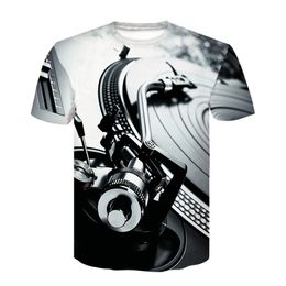 cool music shirts UK - 3D T-Shirt Printed Short sleeved Tees Men's Handsome DJ Is Playing A Dish T Shirt 2019 Newest Music Tshirt Cool Male Top Ypf2319S