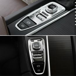 High quality ABS chrome car Electronic handbrake panel protective cover Start Engine Stop Button Switch decorative cover for Volvo S90 XC90 V90 XC60 S60 V60 2015-2022