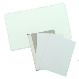 Notepads A6 Sublimation Journals With Double Sided Tape Thermal Transfer Notebook DIY White Blanks Faux Leather Journal ZZE13476