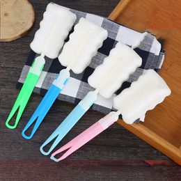 Cleaning Brushes Random Colour Sponge Long Handle Cup Brush Removable Cups Cleaning Easy To Clean Glass Baby Bottle Kitchen Cleaning Tools