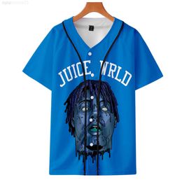 Men's T-shirts Salute to Rapper Juice Wrld Hip Hop Emo Trap Lucid Dreams 3d Print Short Sleeve Baseball Men/women Jacket Clothes