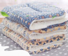 Pet mat thickened models winter warm cat dog kennel blanket star footprint pad wholesale