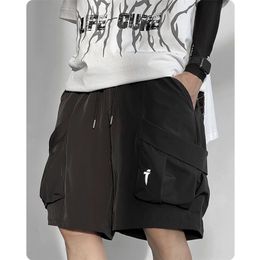 Summer Pleasantly Cool Unisex Mens clothing Pockets Cargo Shorts Pants Harajuku HipHop Sweatpant Male Trousers Streetwear 220622