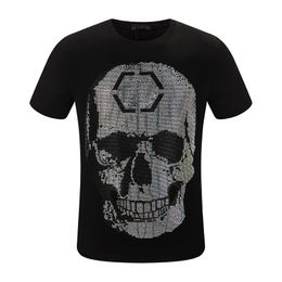 crystal Skull Tees designer mens T-shirt Summer print letter tiger Casual Punk tops Tee women Shirts Fashion luxury clothing paint short sleeve 100% cotton wholesale