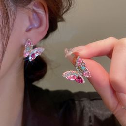 Dangle & Chandelier Diamond butterfly earrings European and American design fashion earrings