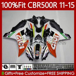 Injection Mould Fairings For HONDA CBR 500 R CC 500R RR CBR500R 11 12 13 14 15 Body 126No.33 CBR500RR 2011 2012 2013 2014 2015 CBR500 RR 11-15 OEM Bodywork Kit Orange New