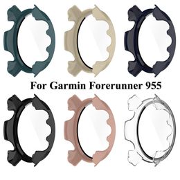 Protective Case Cover For Garmin Forerunner 955 Dial Case Soft TPU Edge Frame Shell Protector Bumper Smart Watch Accessories