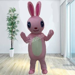 Halloween pink bunny Mascot Costumes High quality Cartoon Character Outfit Suit Halloween Adults Size Birthday Party Outdoor Festival Dress