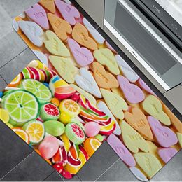 Carpets Colourful Delicious Candy Hallway Carpet Nordic Style Bedroom Living Room Doormat Home Balcony Anti-Slip Bedside Area RugsCarpets
