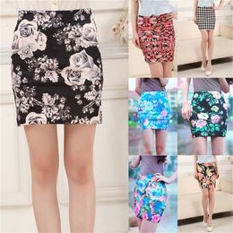 Retail Wholesale Stylish Women Skirts Stretch Plain High Waist Floral Pencil Short Cotton Modal Skirt New