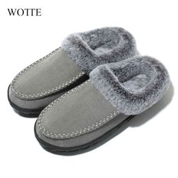 Winter Slippers Men Home Indoor Shoes Warm Plush Massage Slippers Soft Big Size Unisex House Slippers Anti Slip Light Floor Shoes J220716