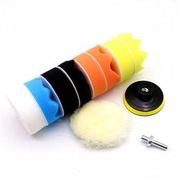 Car Sponge Polishing Buffing Pad Kit For Auto Wheel Buffer With Drill Adapter Removes ScratchesCar